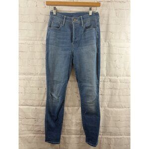 Mother Jeans Womens Size 24 The Super Stunner Ankle Button Fly Heart Pocket